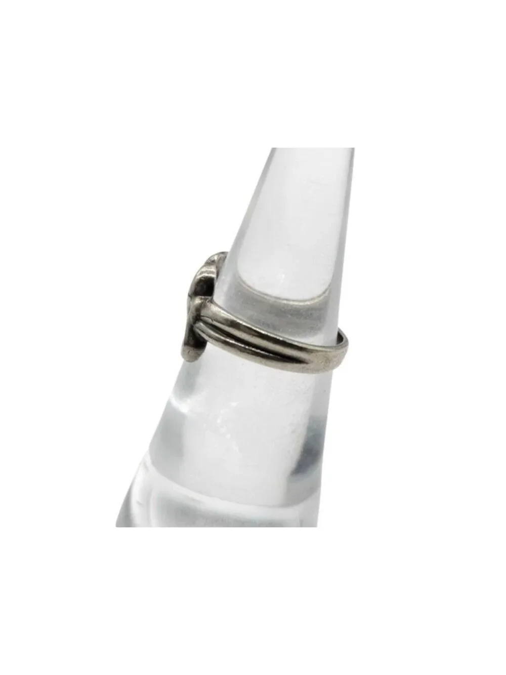 Tiffany & Co Ring Triple Open Heart Silver